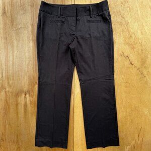 CABI WORK IT PINSTRIPE TROUSERS WOMEN’S sz 16 Wide Leg High Rise Black NWOT